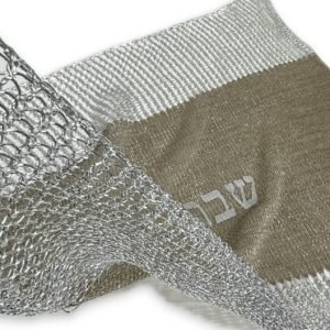 Sheer Mesh Cappuccino-Silver